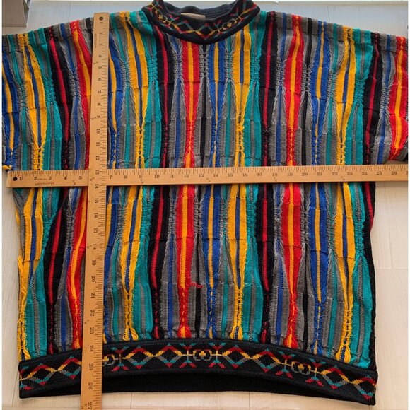 Vtg COOGI Multicolor Striped Sweater L100% Mercerised Cotton Made In Australia - Picture 8 of 11